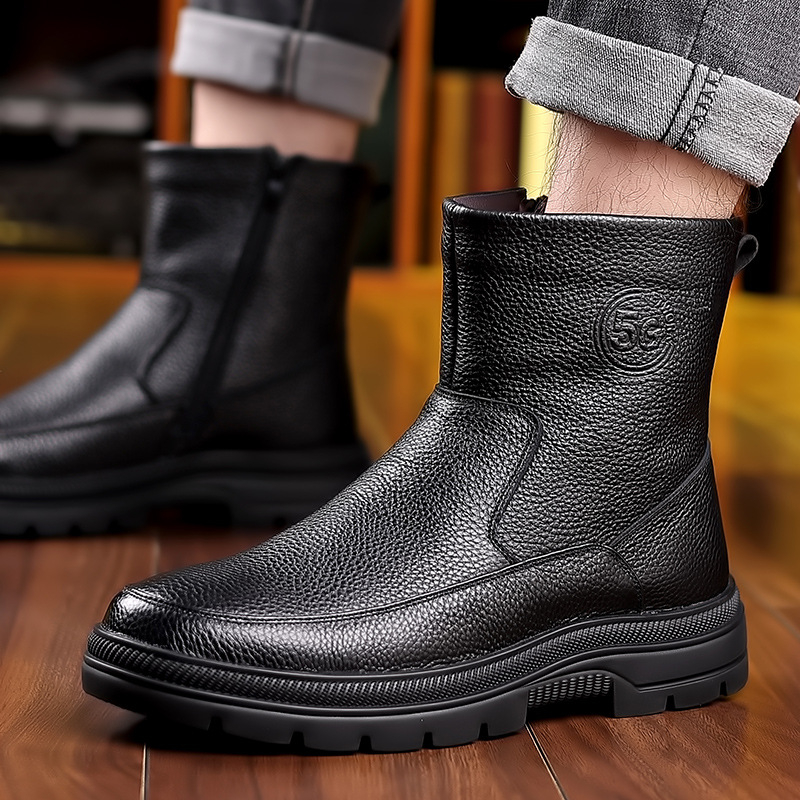 Snow Boot Fur Lined - Bottes de neige en cuir à