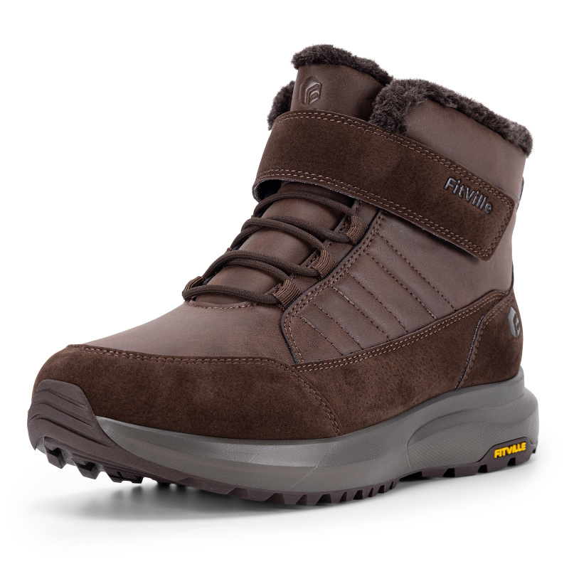 Snow Boot Fur Lined - Bottes d'hiver pour hommes FitVille, coupe
