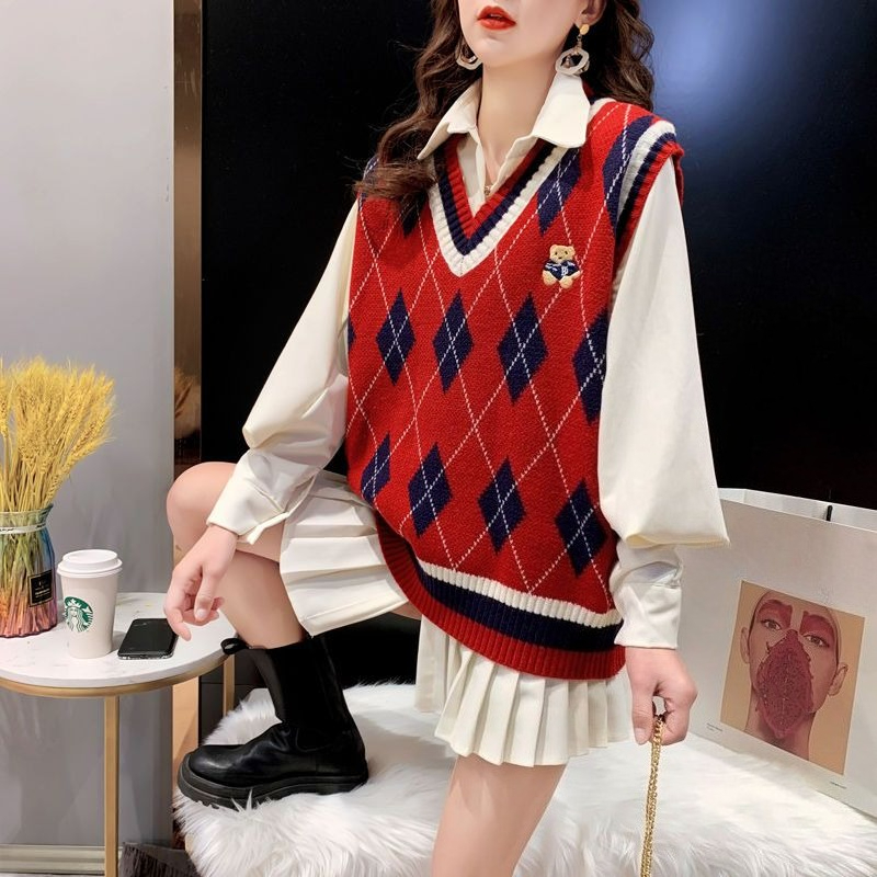 Winter Clothing Offer - Gilets en tricot rouge pour femmes