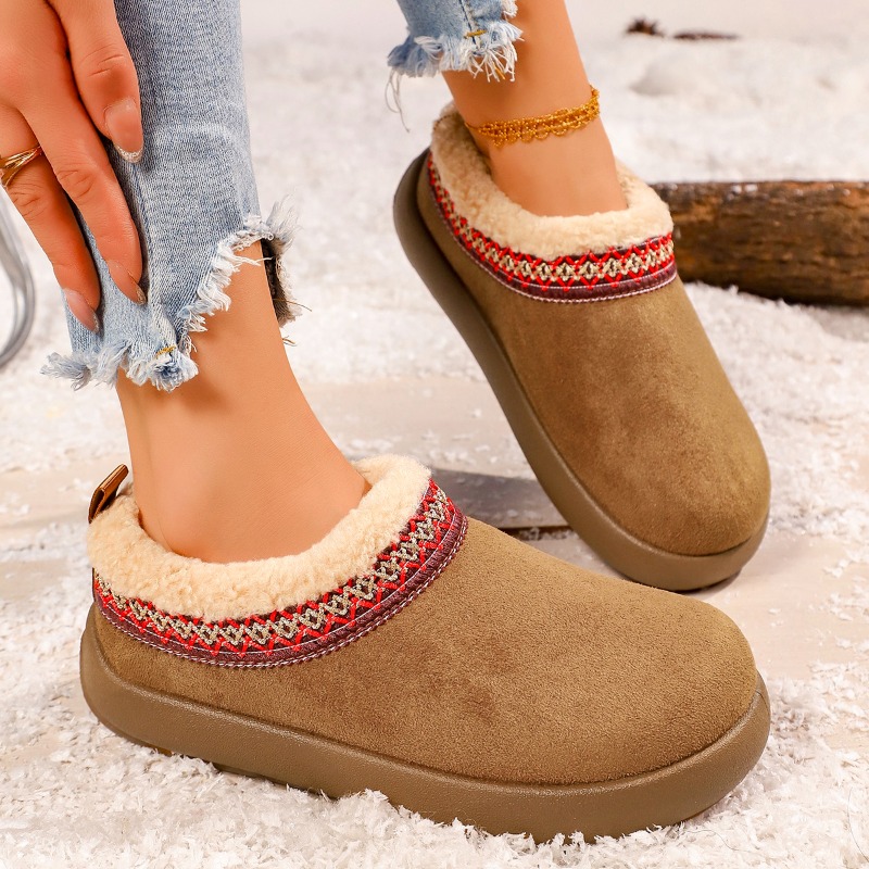 Snow Boot Fur Lined - Nouvelles pantoufles en peluche pour femmes