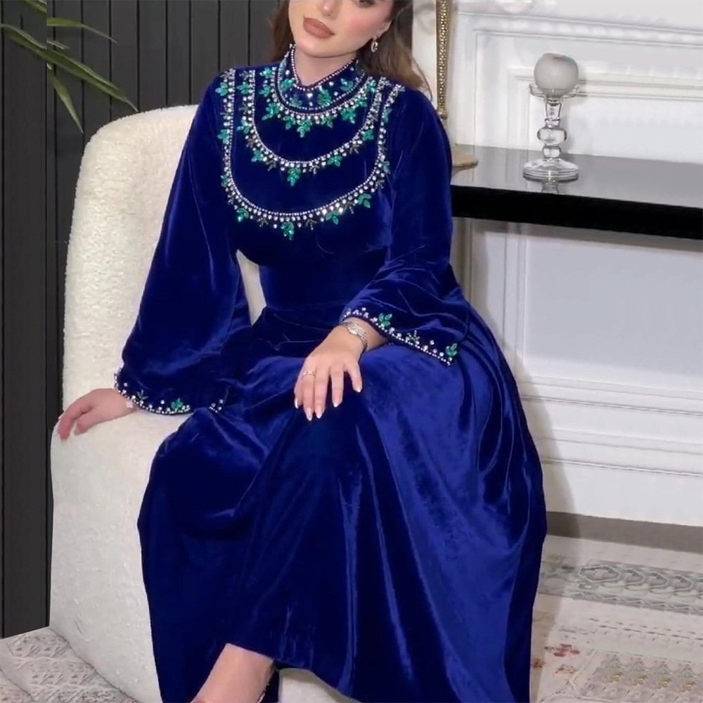 Winter Clothing Dubai - Robe musulmane arabe en velours pour