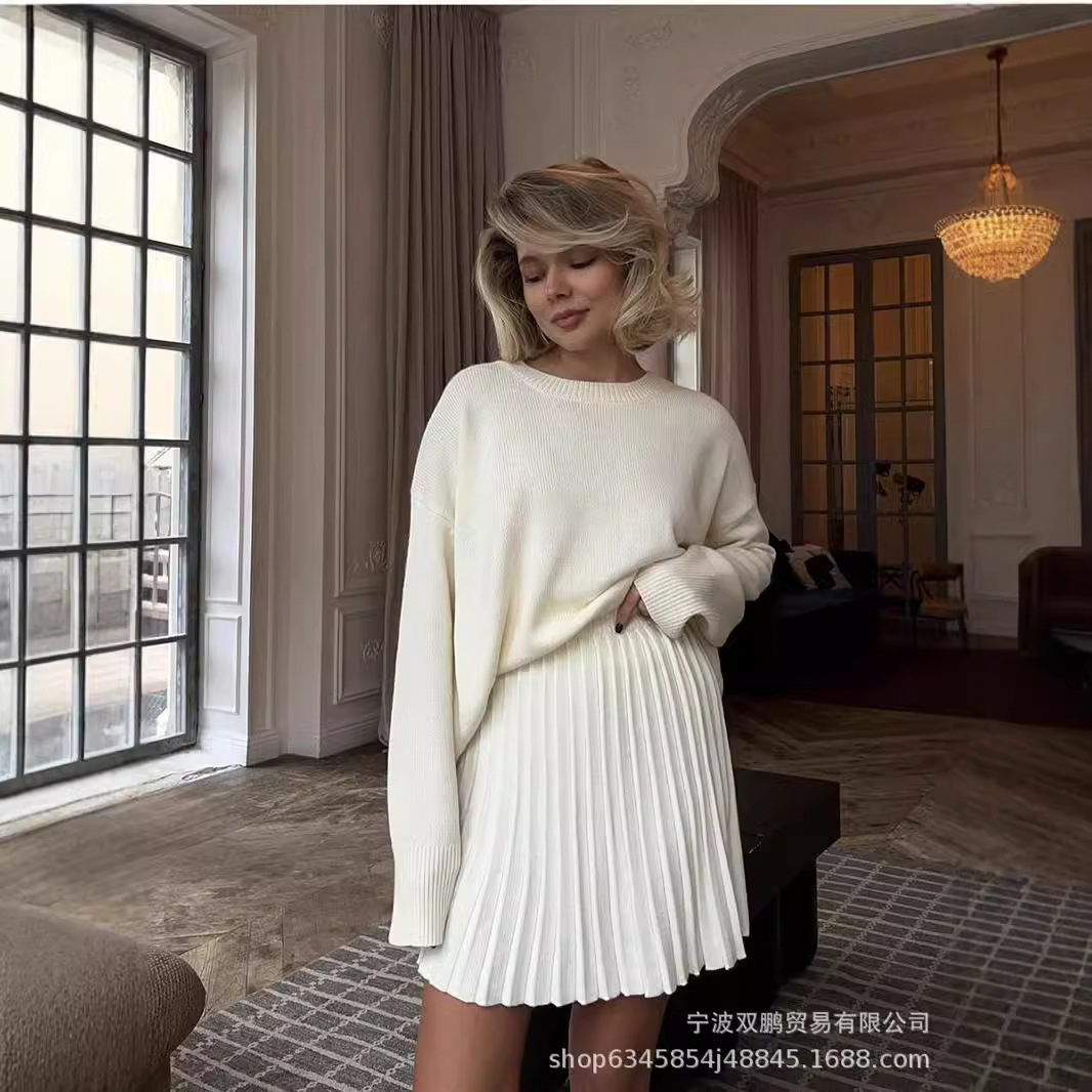 Winter Clothing Ladies - Ensemble pull à col rond pour