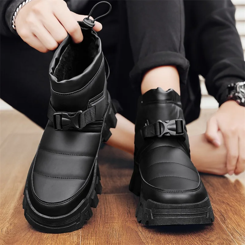 Snow Boot Fur Lined - Hommes hiver épais chaud bottes de
