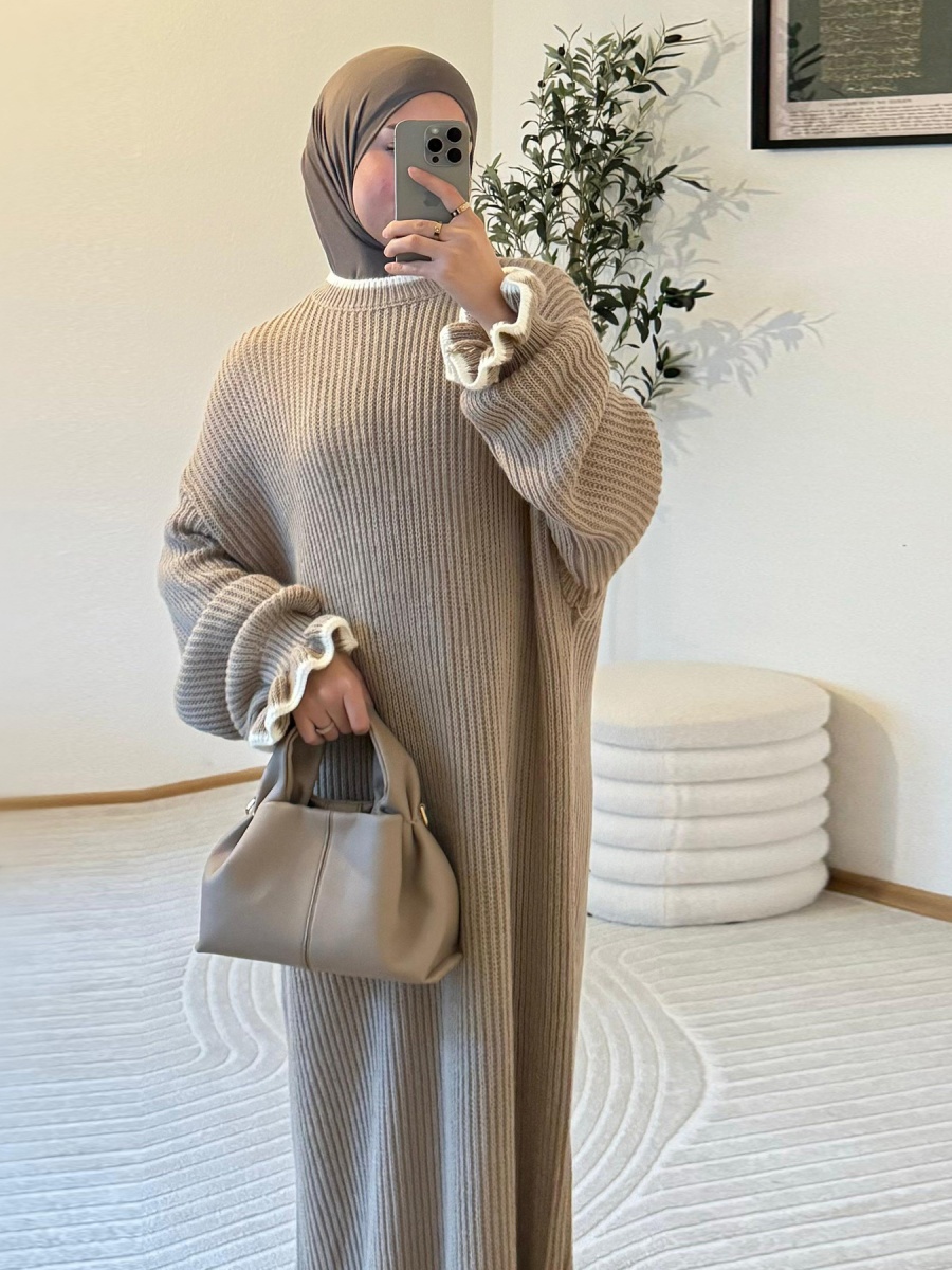 Winter Clothing Dubai - Femmes musulmanes hiver dubaï Abaya manches