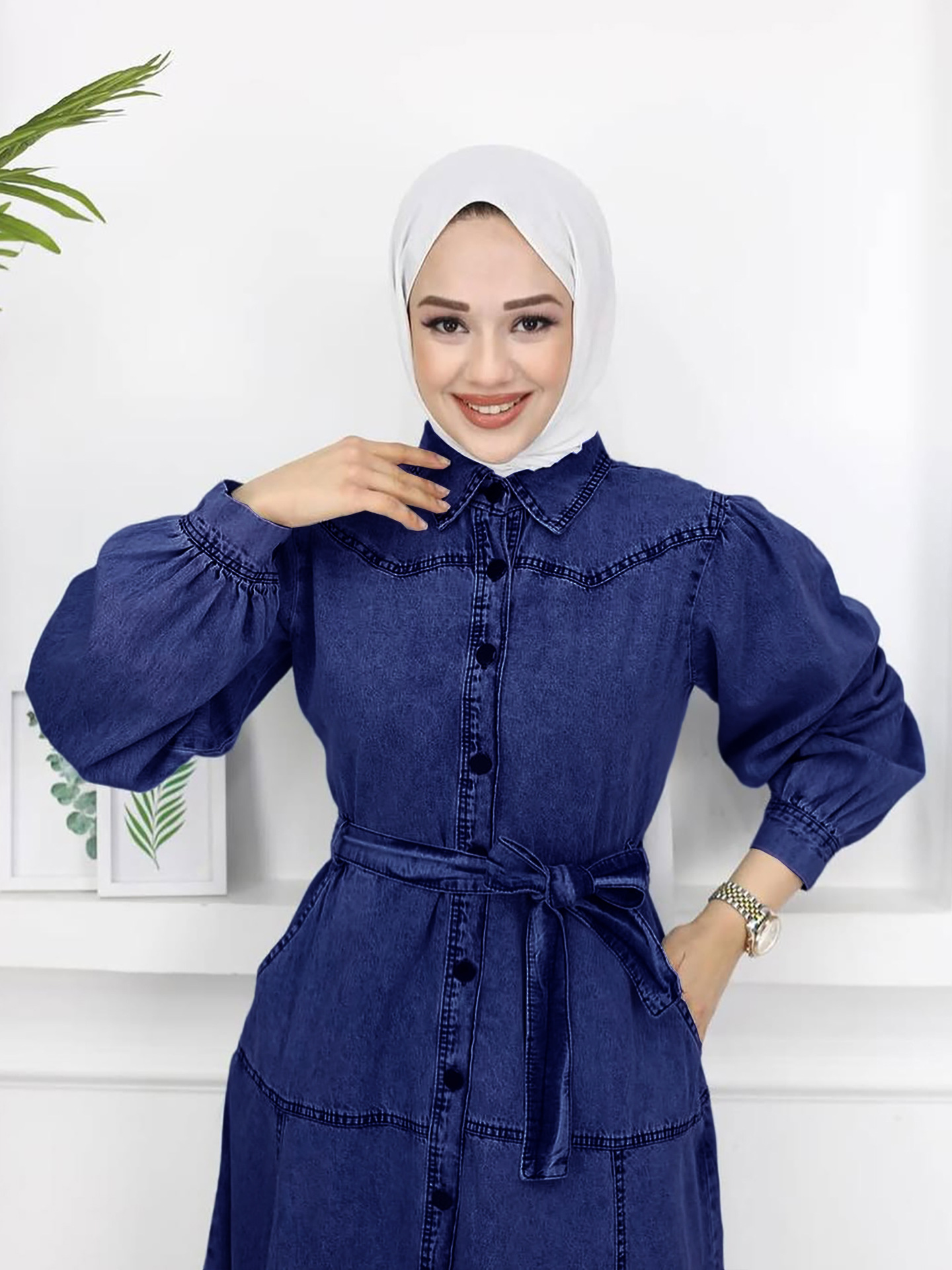 Winter Clothing Dubai - Robe Maxi en Denim pour femmes