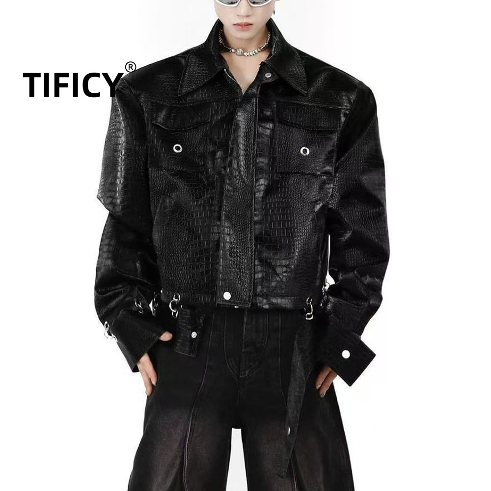 Winter Clothing Patterns - TIFICY Crocodile à motifs épaulière veste