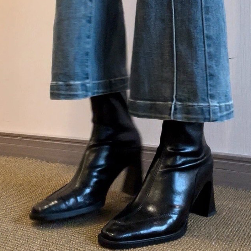 Winter Clothing Women'S - Bottines à talons hauts pour femmes,