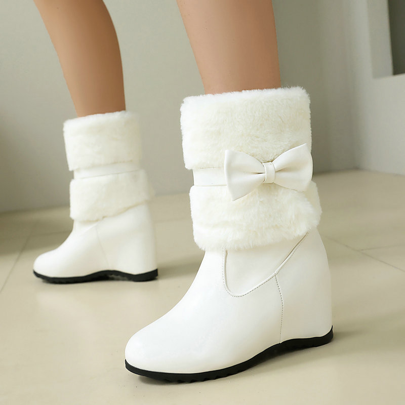 Bottes d'hiver noires et blanc - Snow Boot Fur Lined avis et prix