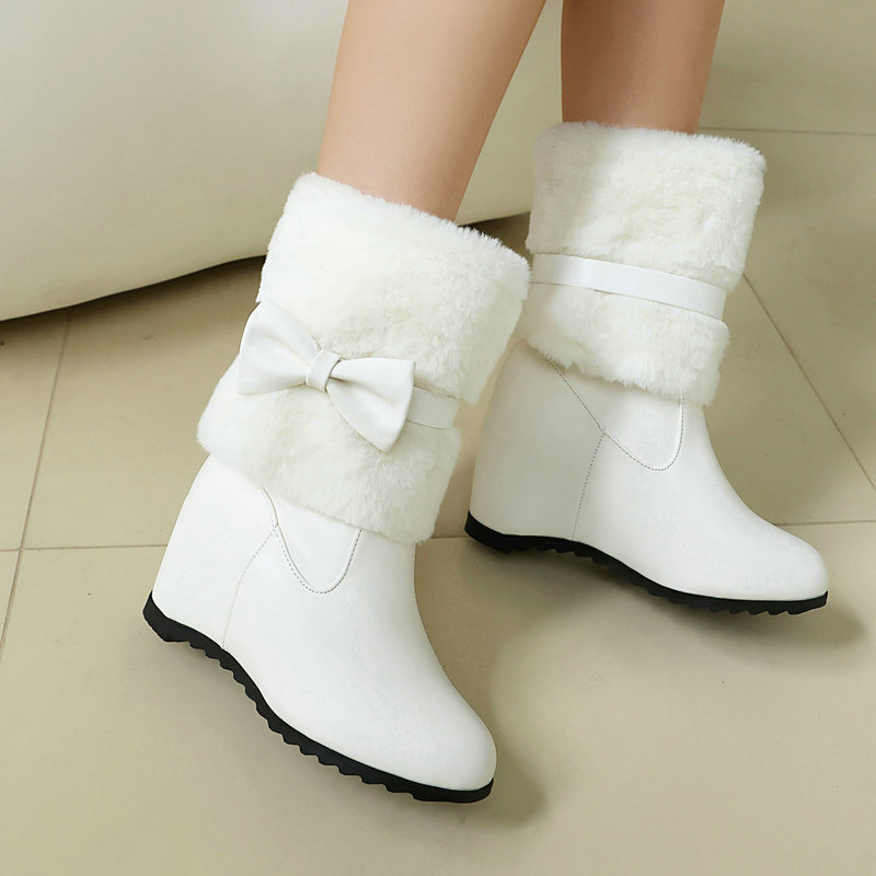 Bottes d'hiver noires et blanc - Snow Boot Fur Lined avis et prix