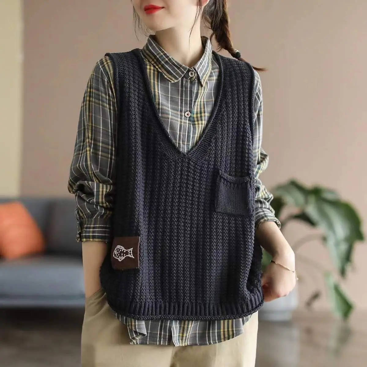 Gilet court en maille unie pou - Winter Clothing Offer avis et prix