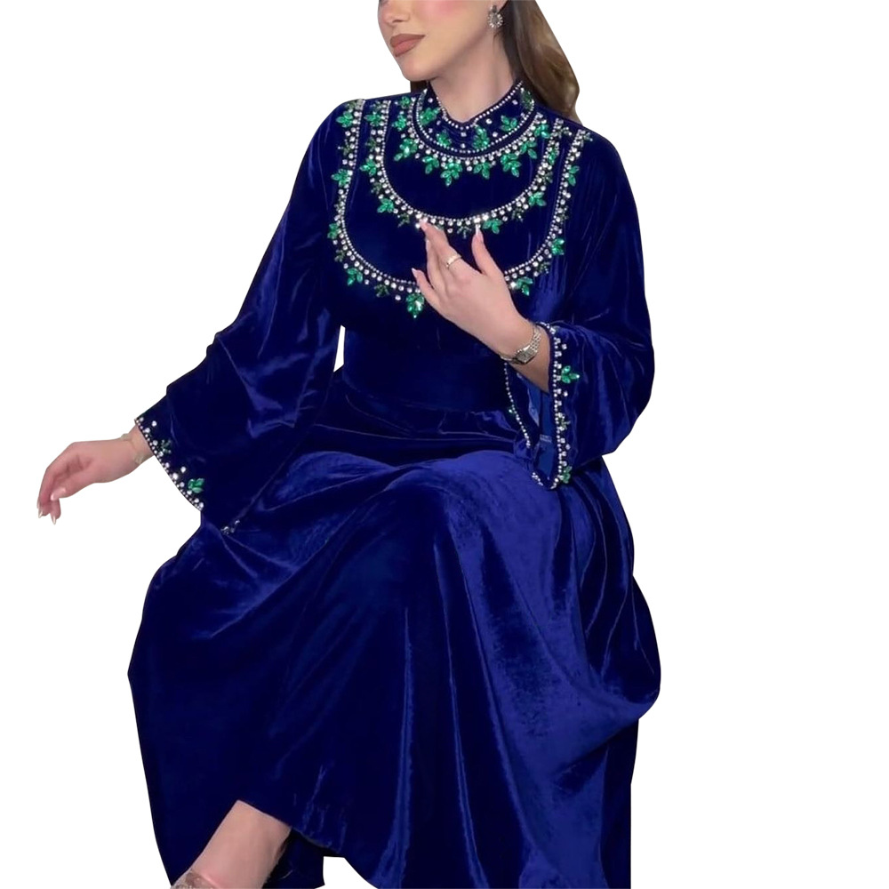 Robe musulmane arabe en velour - Winter Clothing Dubai avis et prix