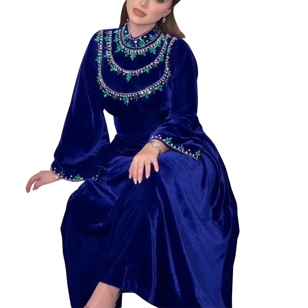 Robe musulmane arabe en velour - Winter Clothing Dubai avis et prix