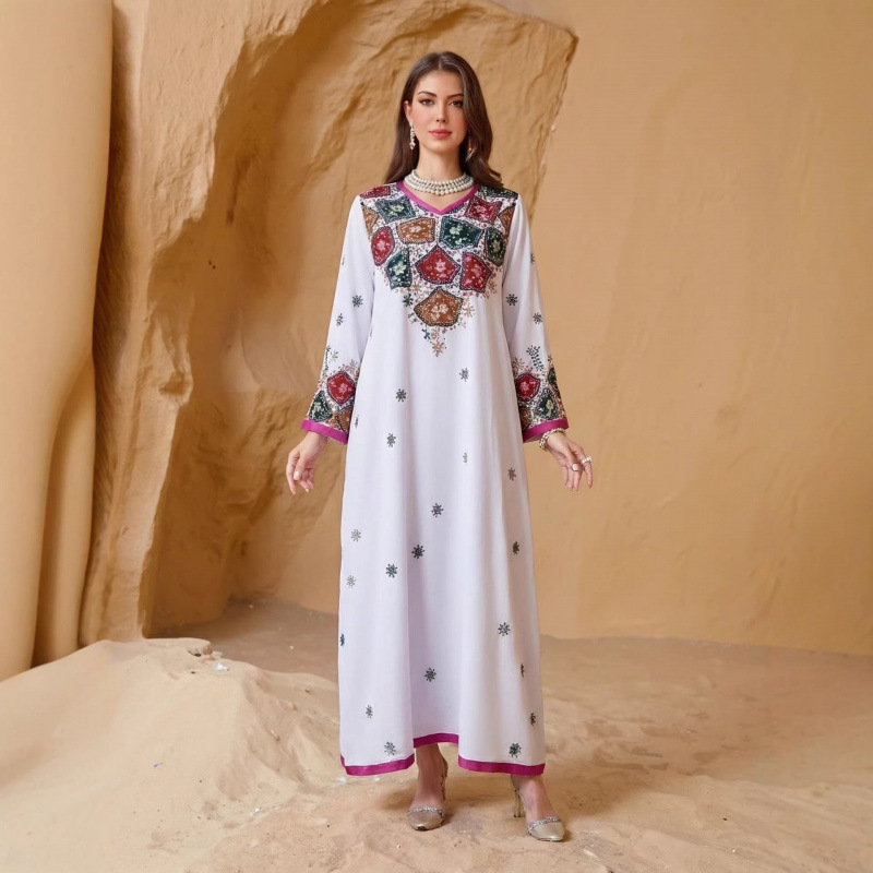 Nouvelle Robe Longue Brodé pou - Winter Clothing Dubai avis et prix