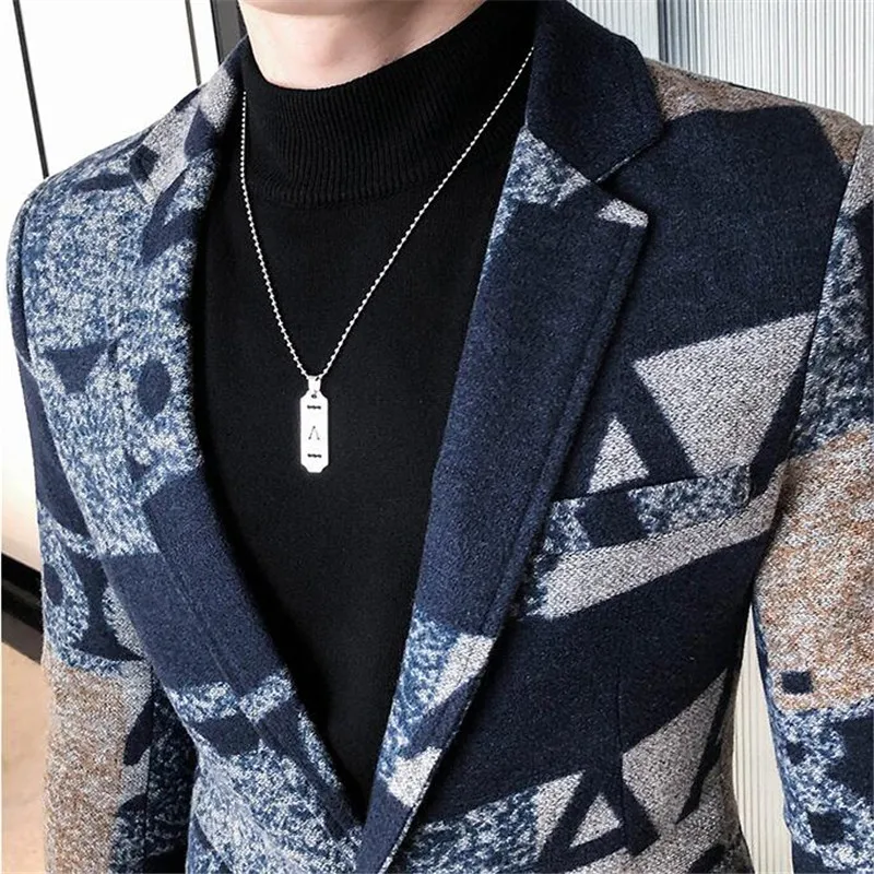 Blazer en laine imprimé lettre - Winter Clothing Patterns avis et prix