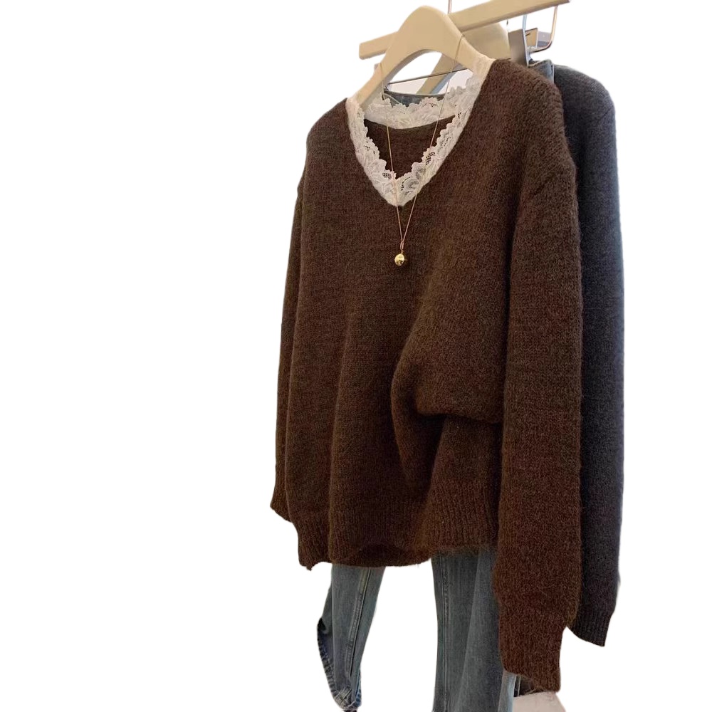 Pull en tricot à dentelle cont - Winter Clothing Colors 2026 avis et prix