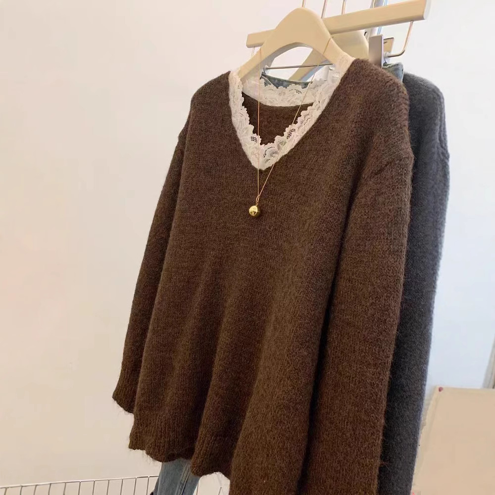 Pull en tricot à dentelle cont - Winter Clothing Colors 2026 avis et prix