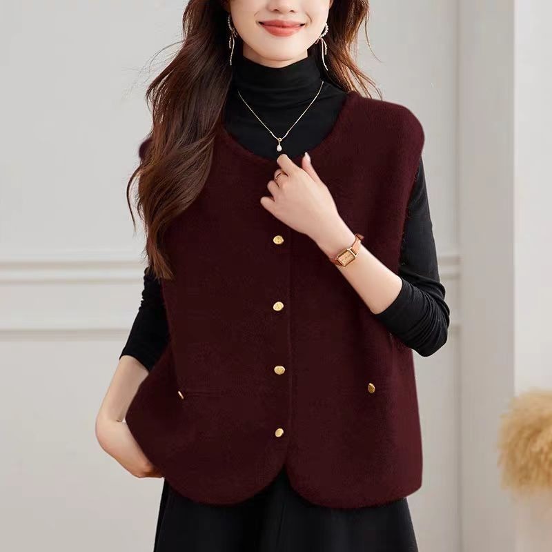 Gilet tricoté pour femmes, cou - Winter Clothing Offer avis et prix